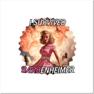 I SURVIVED BARVENHEIMER - Barbie & Oppenheimer Posters and Art